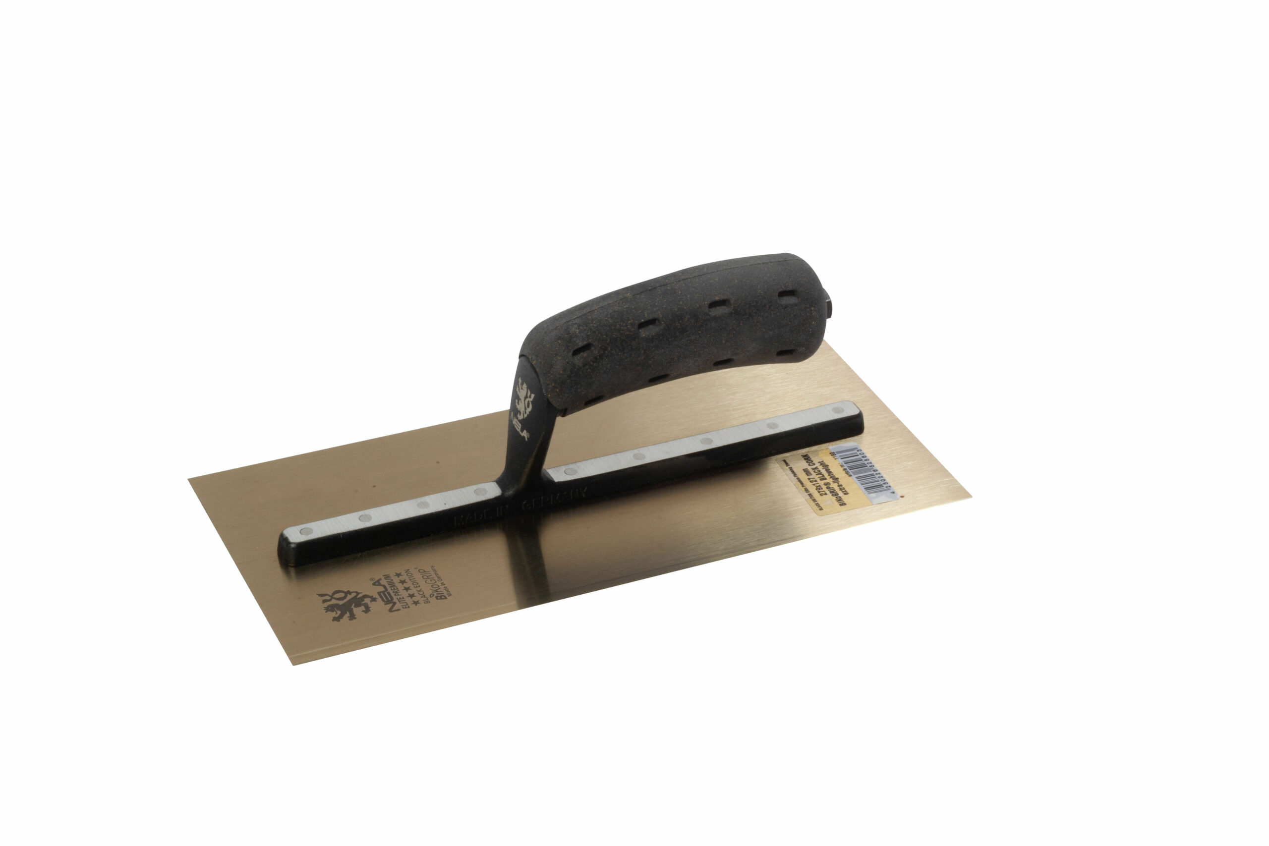 NELA Black Edition Finishing Trowel 279mm stainless steel lightweight professional finishing trowel with BiKoGRIP handle
