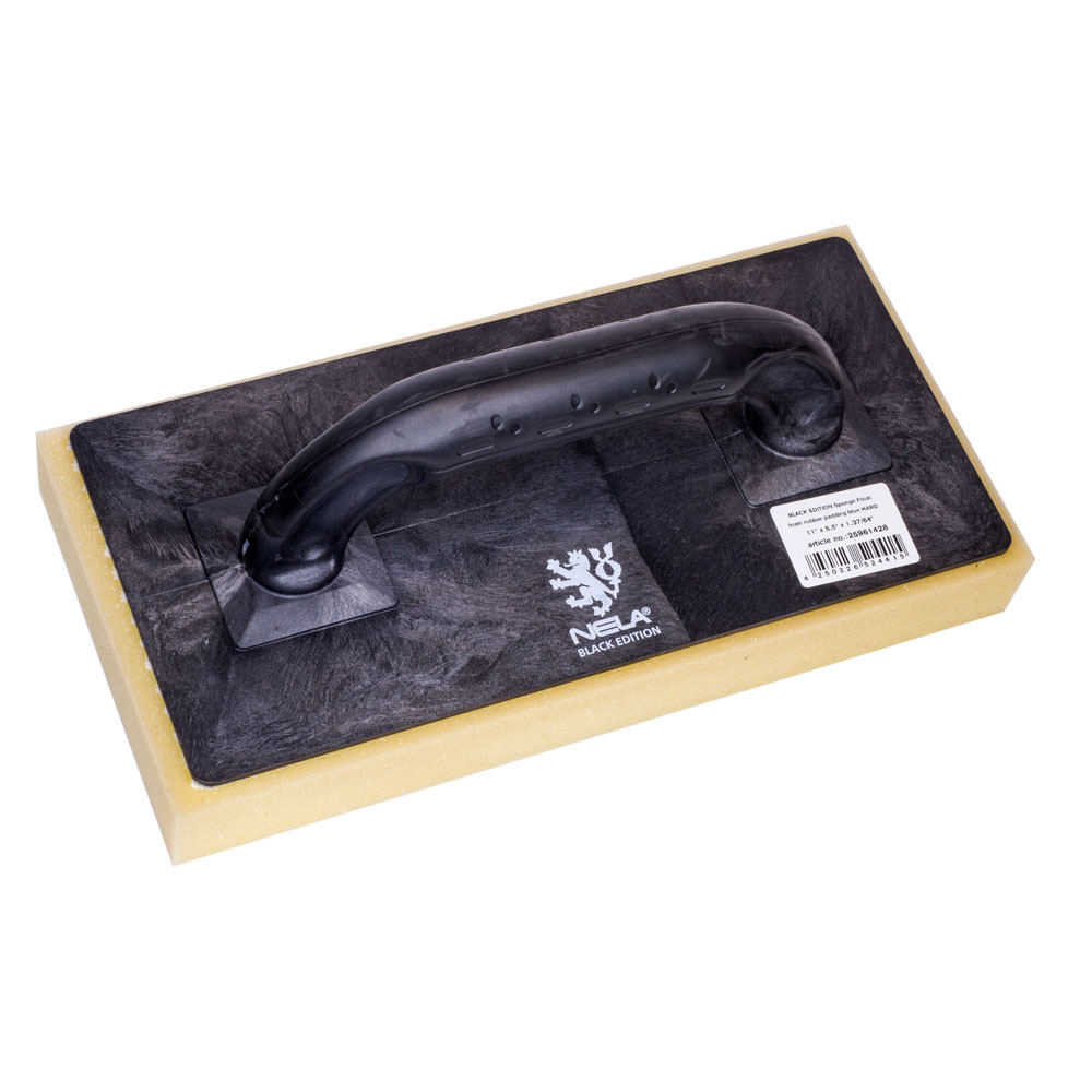 The NELA Black Edition Sponge Float – Fine 280x140x35mm delivers smooth and even surface results on plaster, render, and decorative coatings. Featuring a fine-textured beige sponge and a lightweight ergonomic handle, it ensures superior control, comfort, and consistent finishing quality.