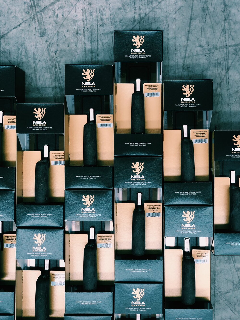 NELA Black Edition Finishing Trowel Rounded Edges lightweight professional stainless steel finishing trowel