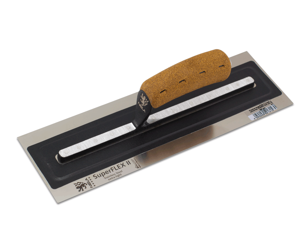 NELA SuperFlex II Round Edge Trowel stainless steel flexible finishing trowel for Venetian plaster and microcement